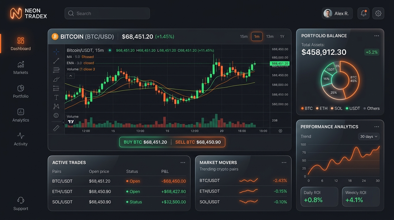 Mendero fintech dashboard design