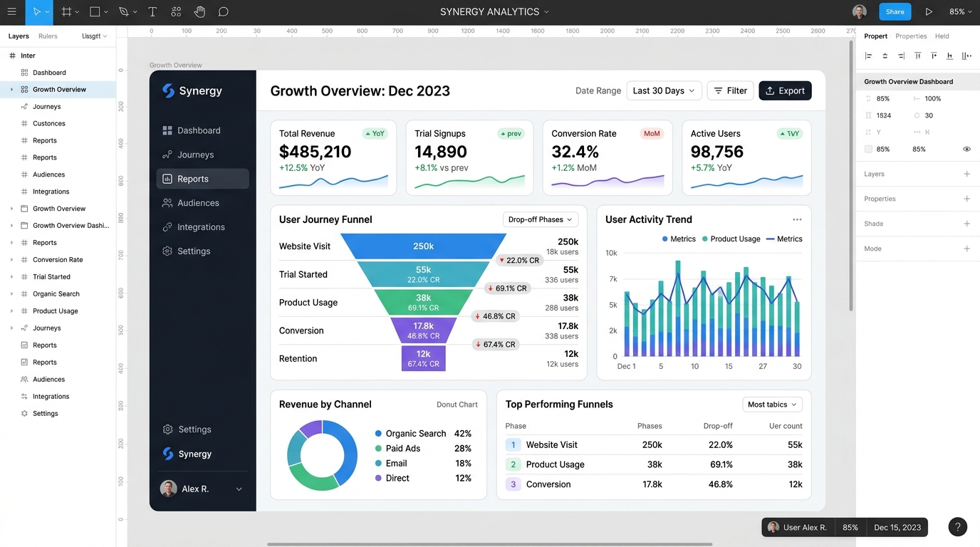 Oxilex SaaS analytics & growth platform